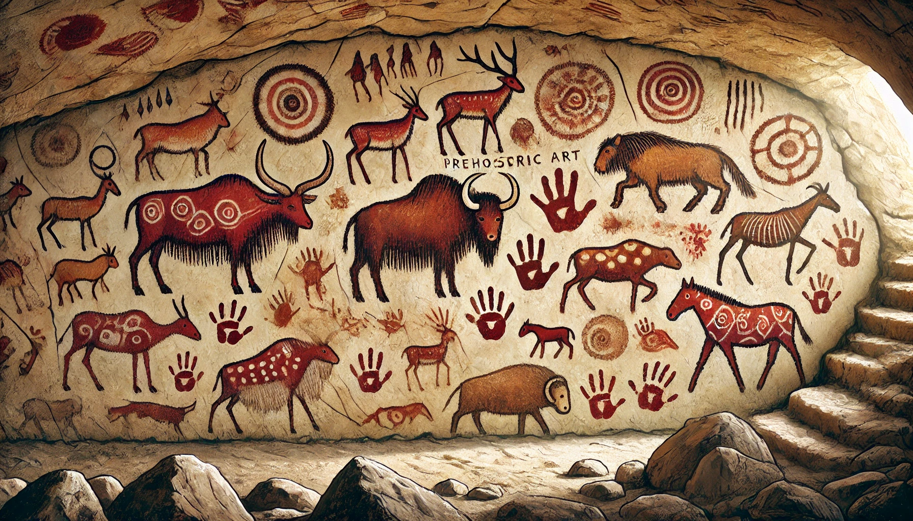 Representación del arte rupestre para niños de primaria con ejemplos y actividades