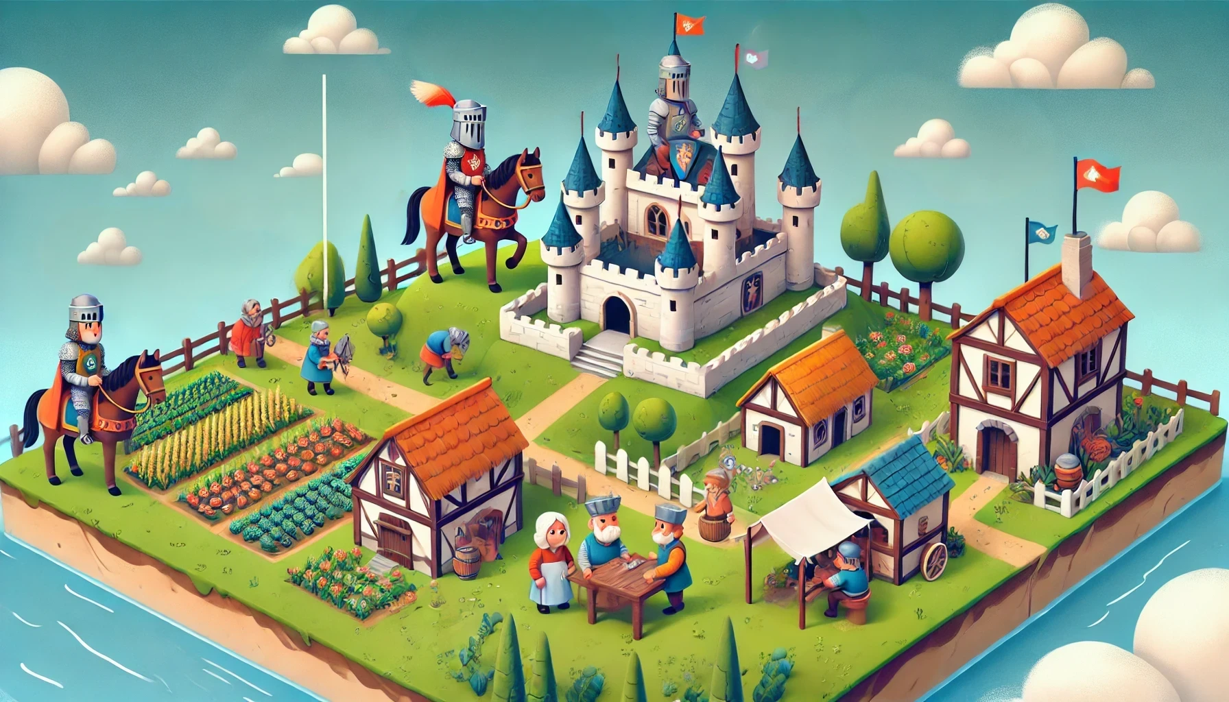 Un feudo del sistema feudal para niños de primaria
