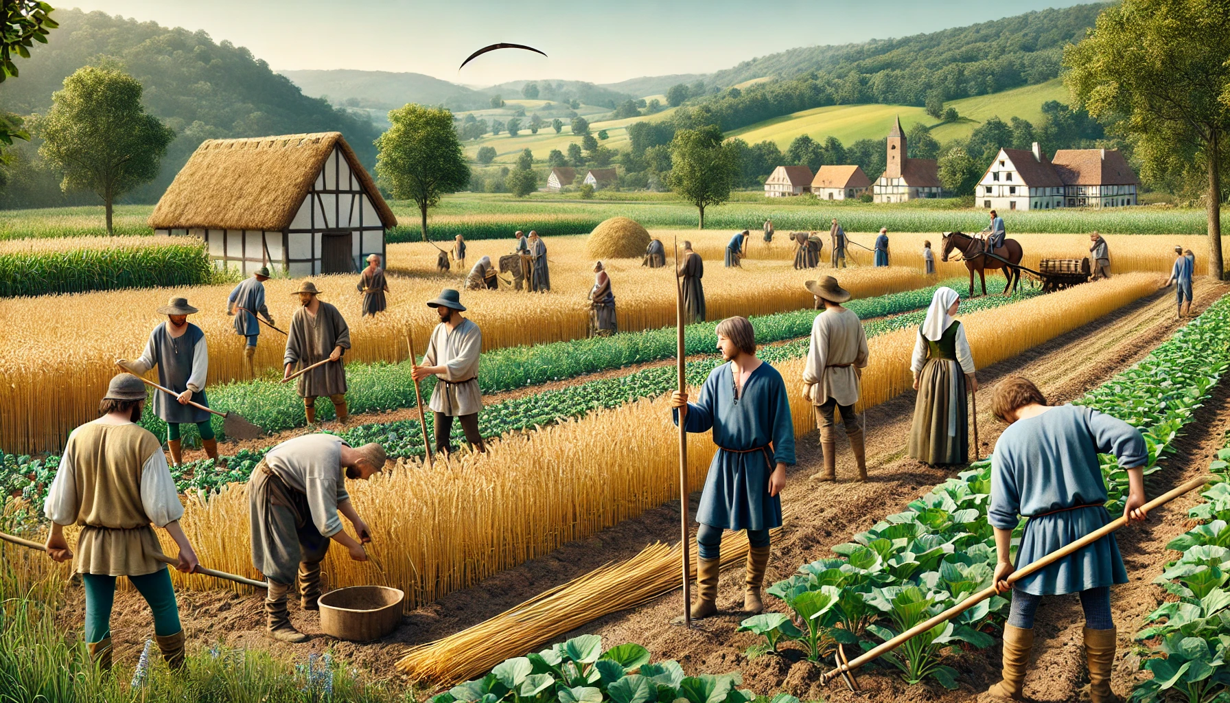 Agricultura la base de la economía de la vida en la edad media
