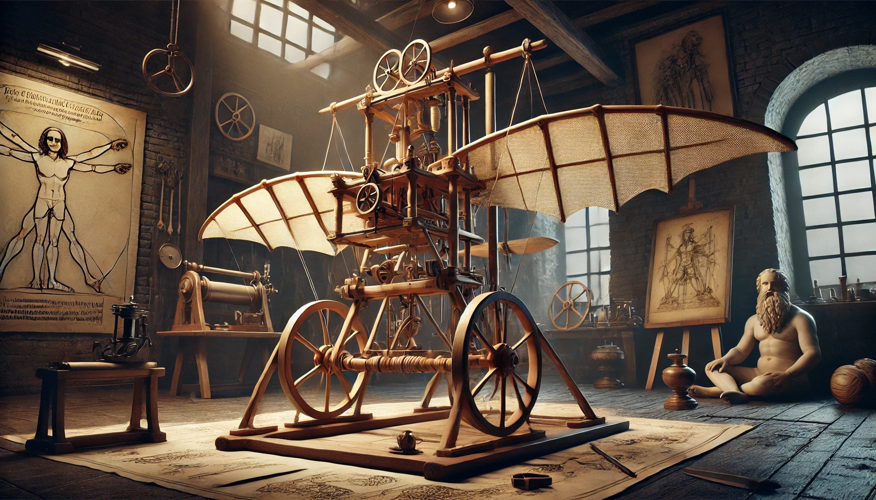 La Máquina de Volar de leonardo da vinci