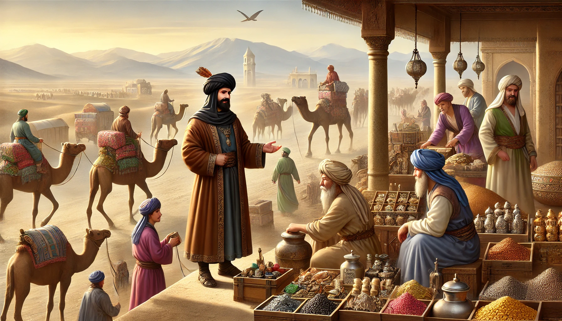 Marco polo en sus viajes por la ruta de la seda