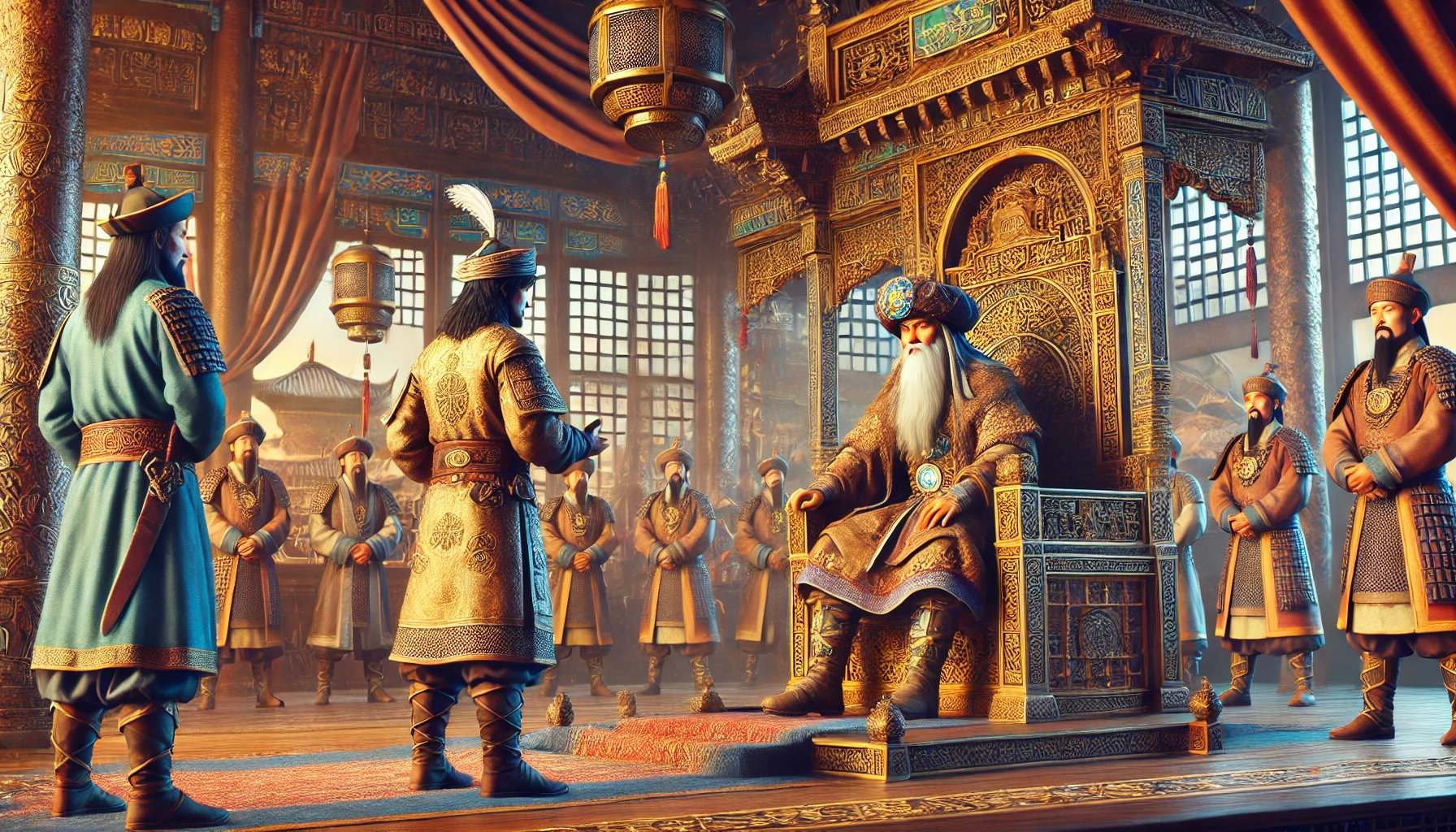 Marco Polo en la corte de kublai khan para niños de primaria