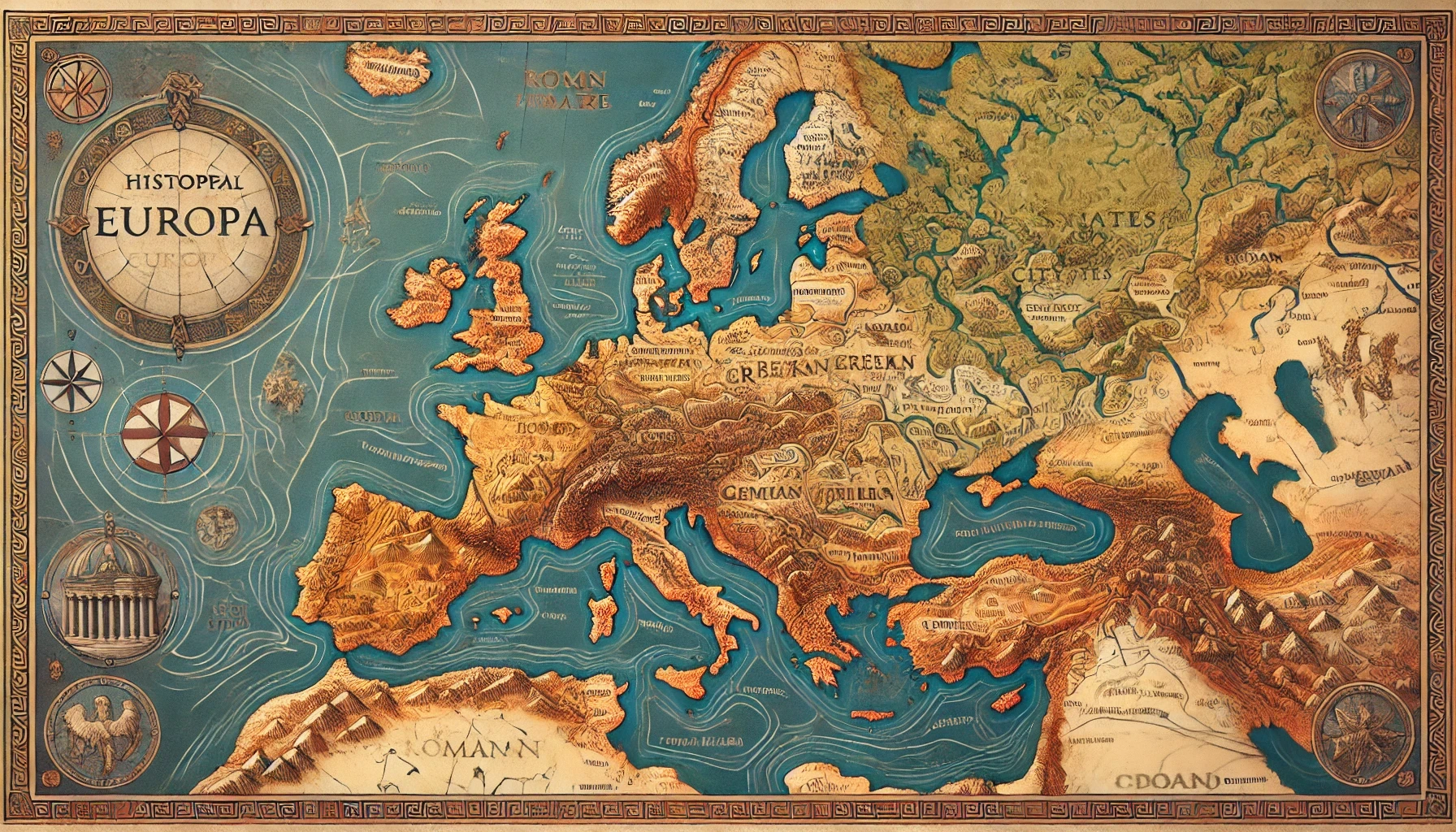 Mapa de la edad antigua para niños de primaria