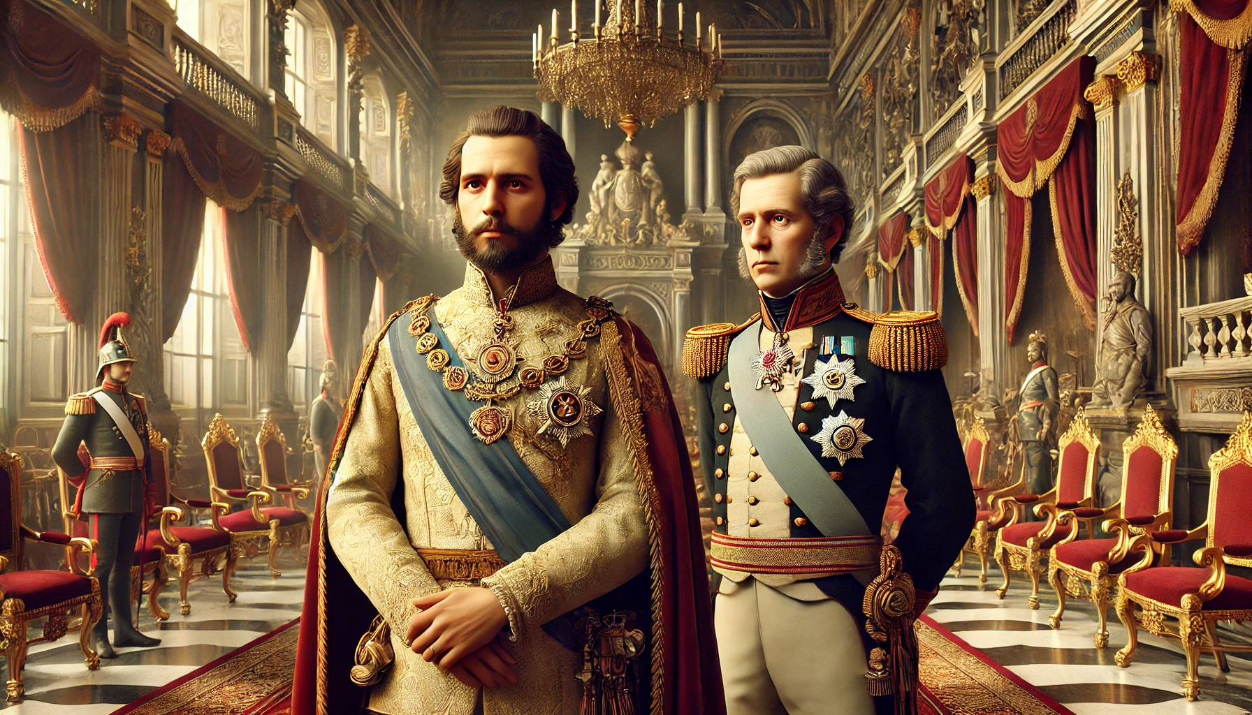 Carlos IV junto a Manuel Godoy