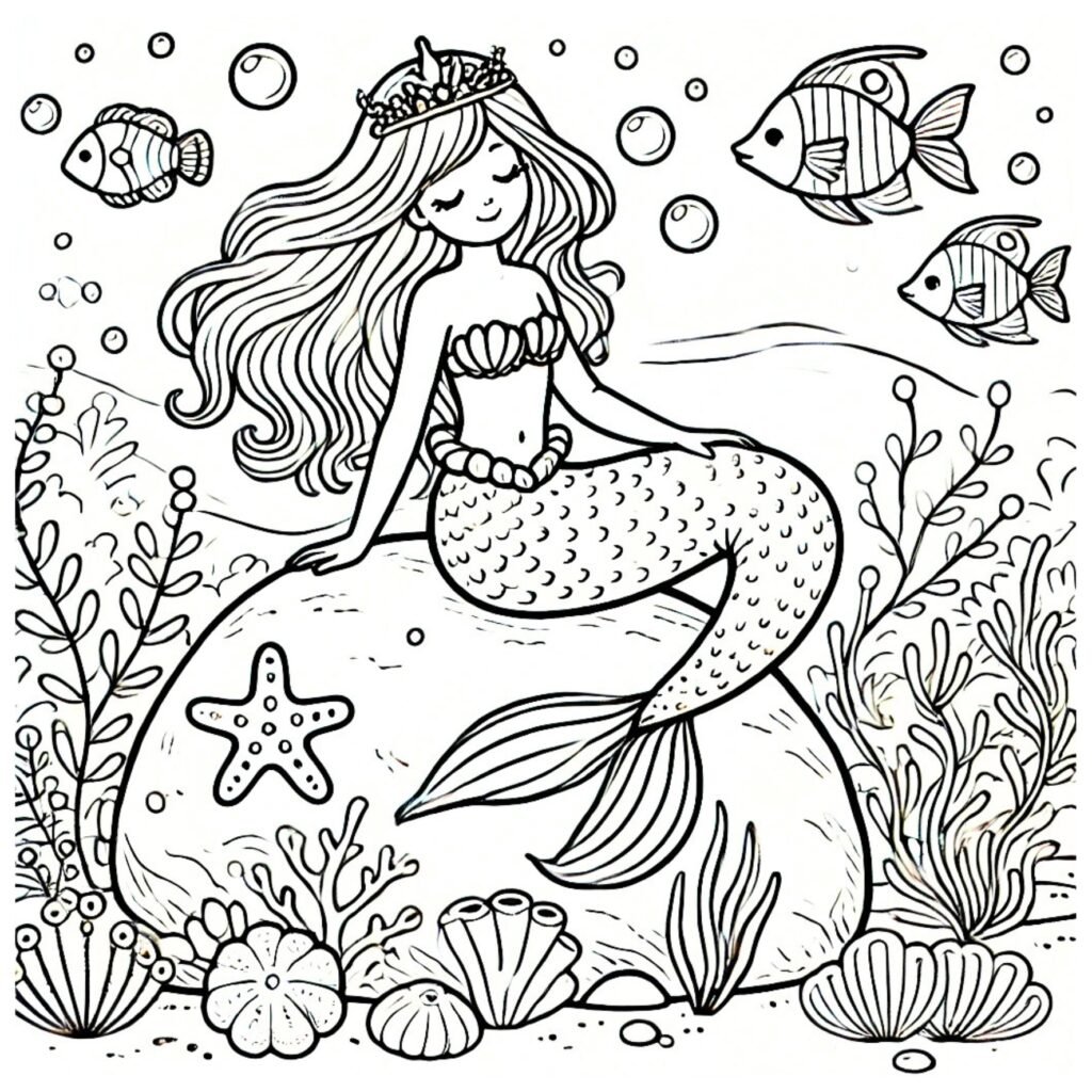 Dibujos de sirenas para pintar