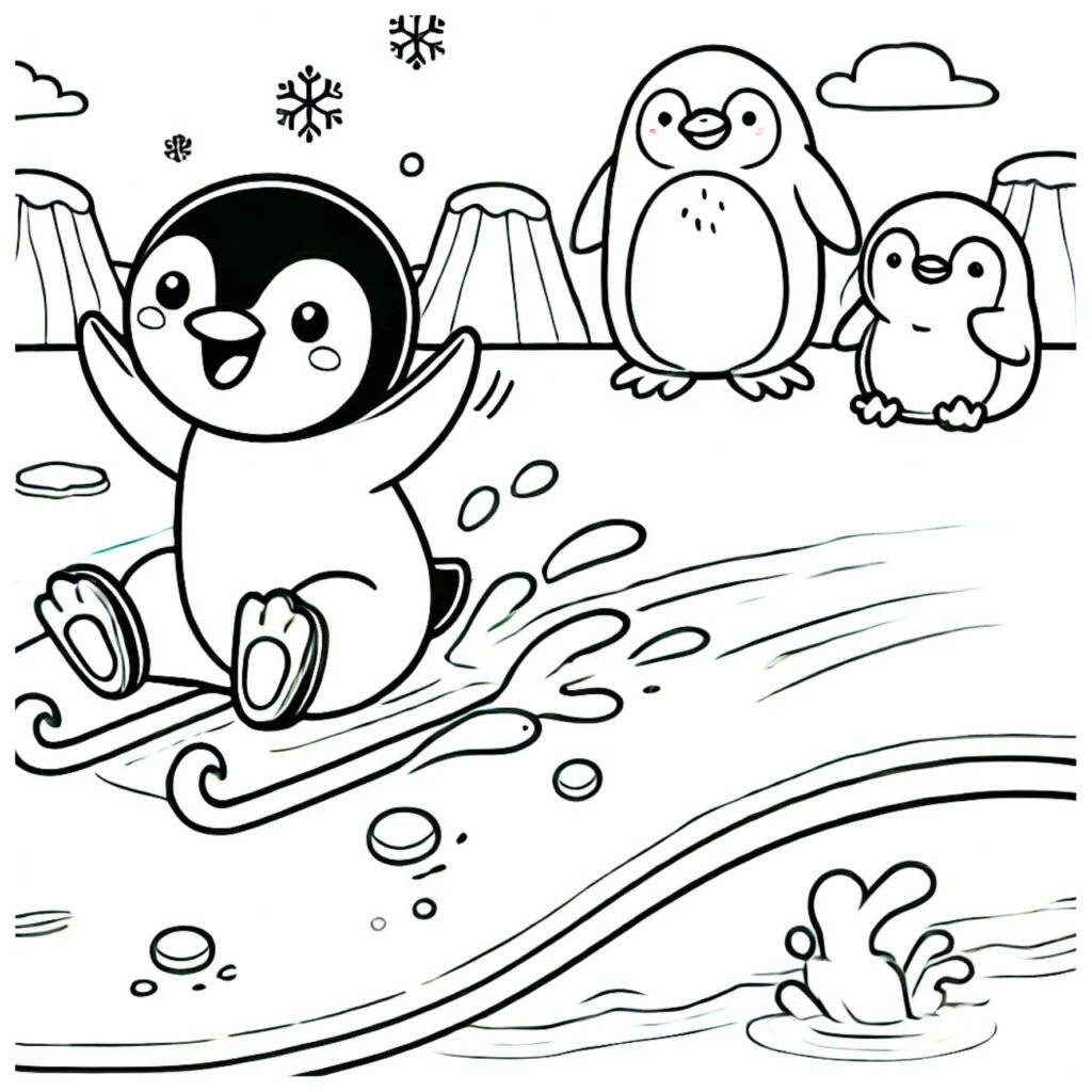 Dibujos de pingüinos para colorear