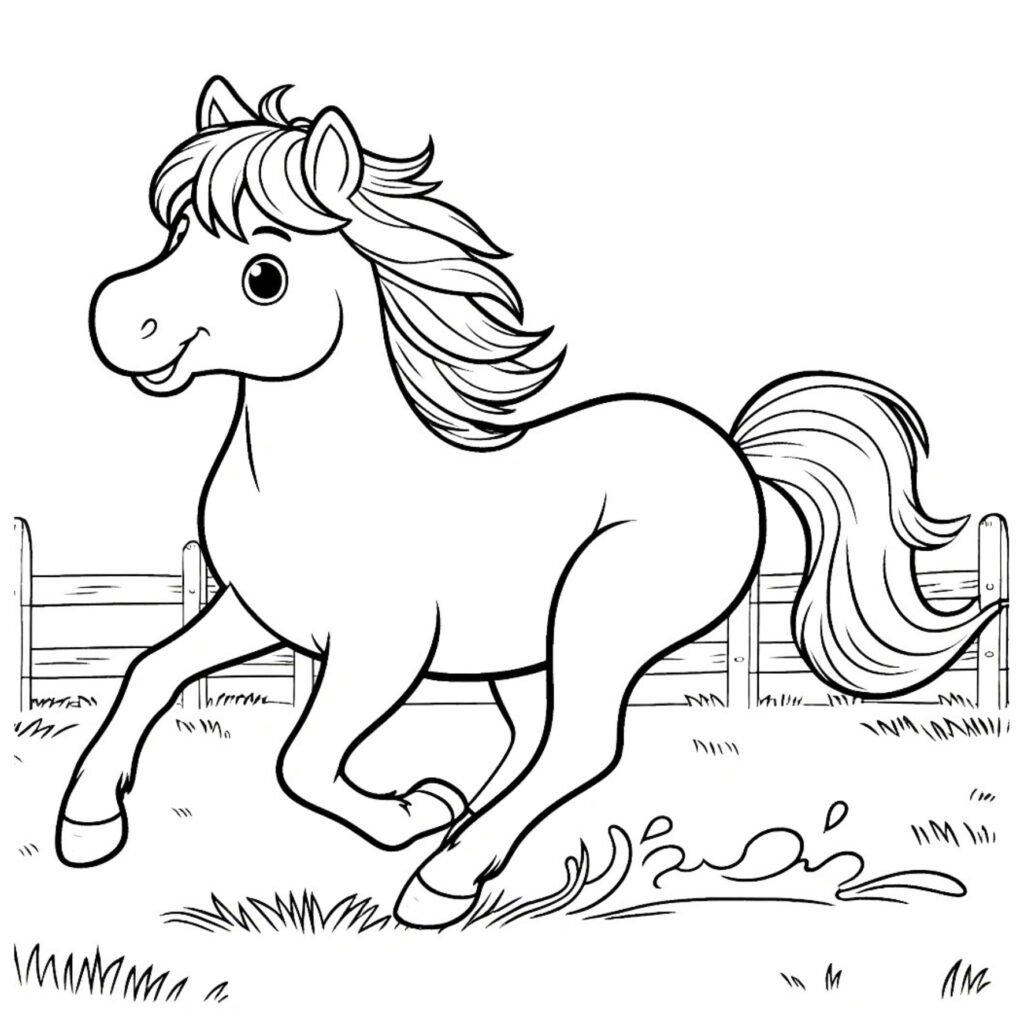 Pintar caballos para niños