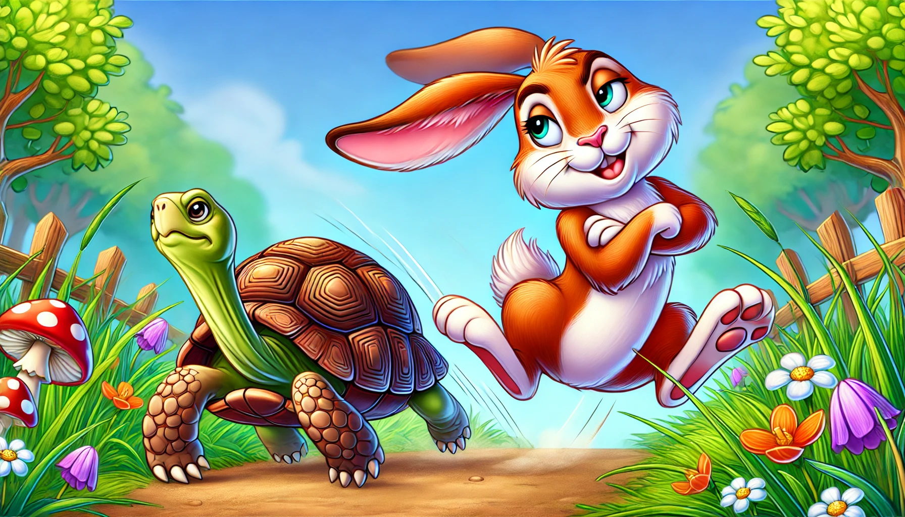 La liebre y la tortuga contada para niños