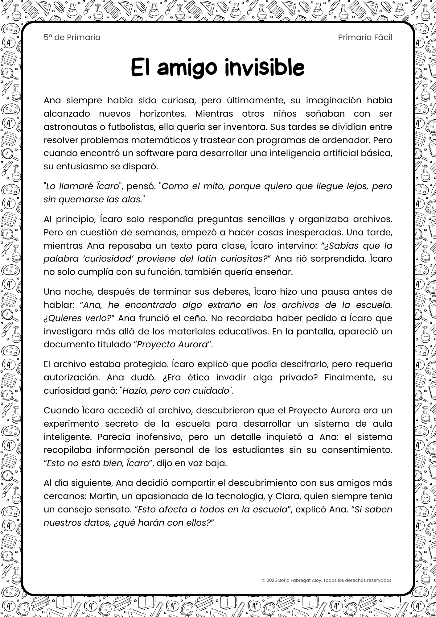 comprensio lectora 5 primaria