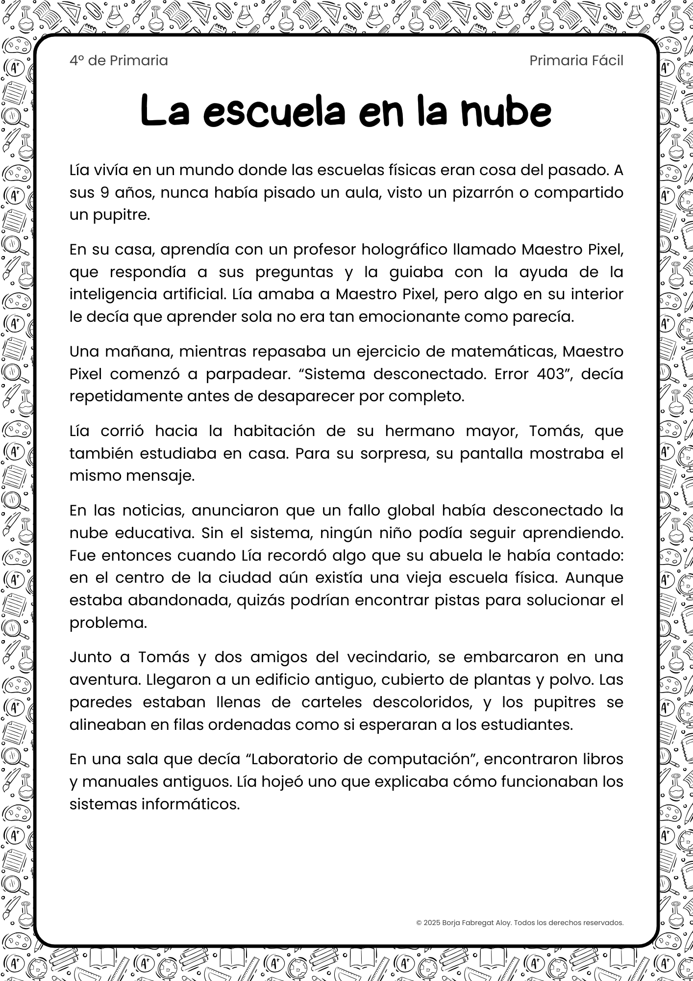 comprensio lectora 4 primaria