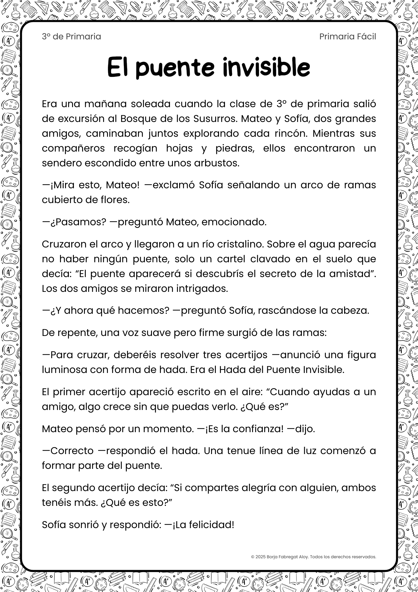 comprension lectora 3 primaria