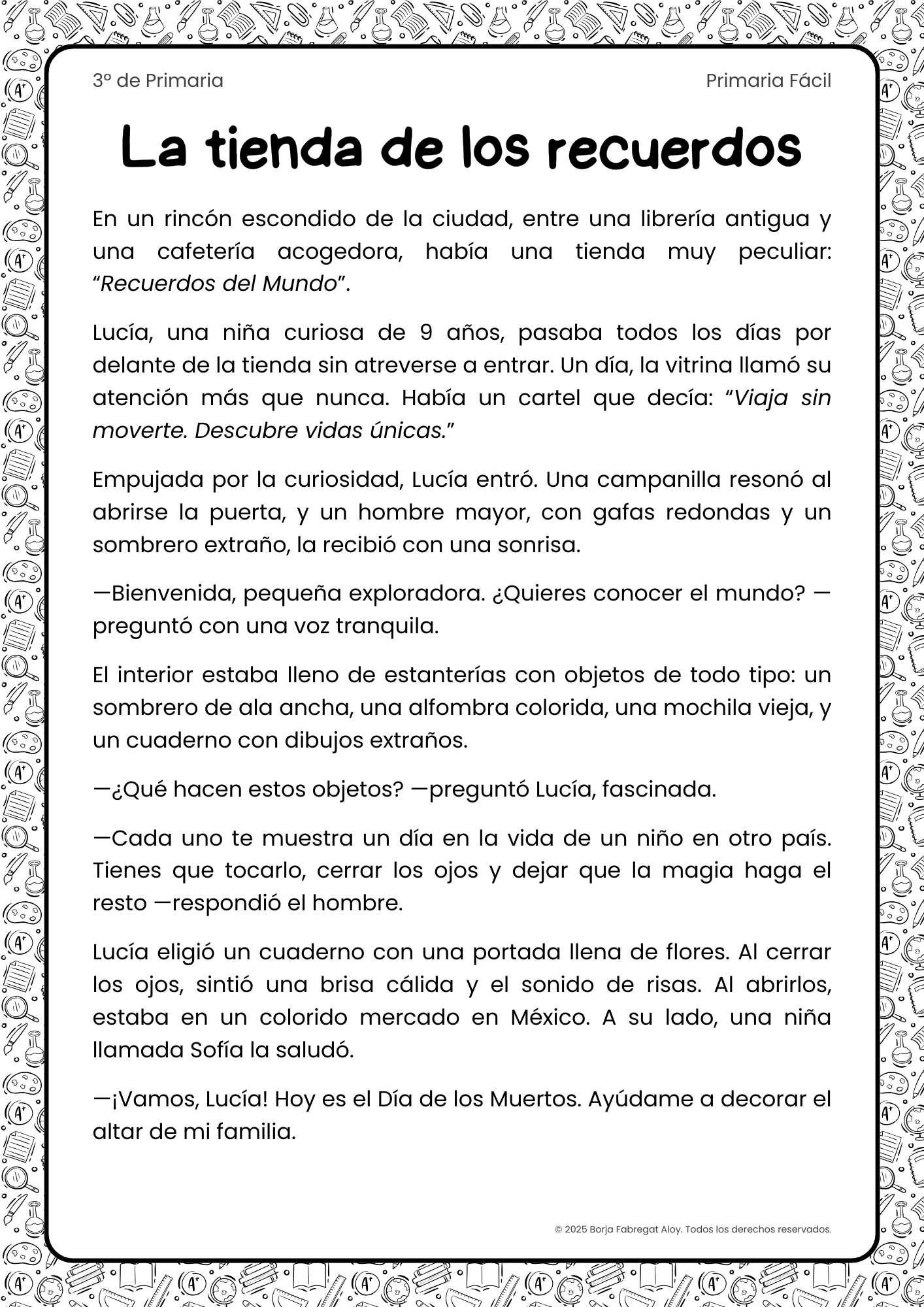 lectura comprensiva 3 primaria