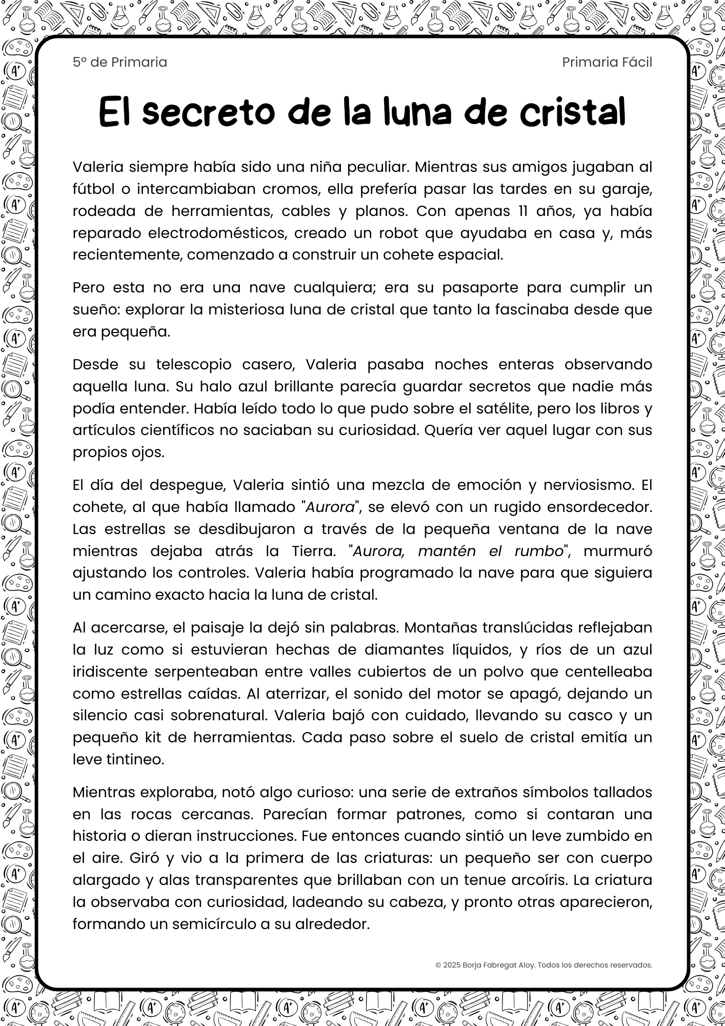 lectura comprensiva 5 primaria