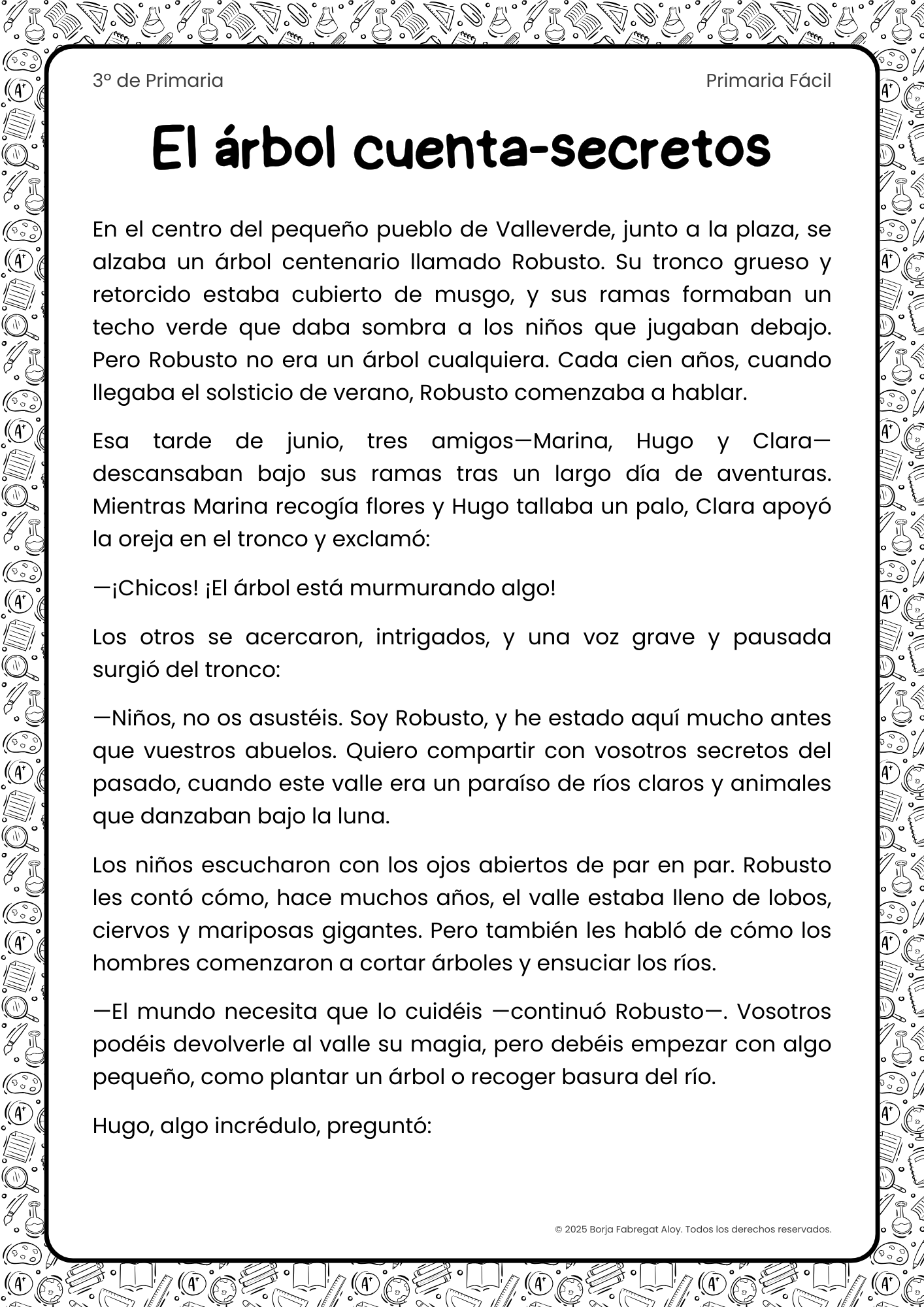 comprension lectora tercero de primaria