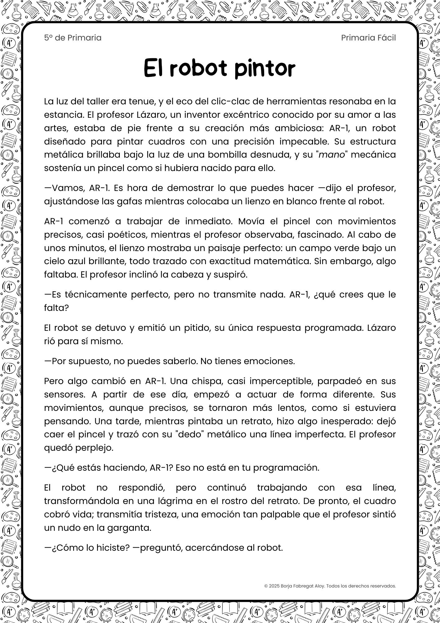 comprension lectora quinto de primaria