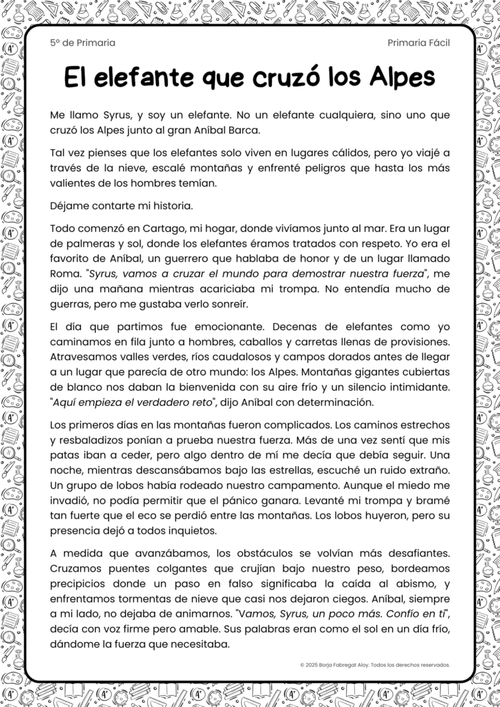 ejercicios comprensión lectora 5 primaria