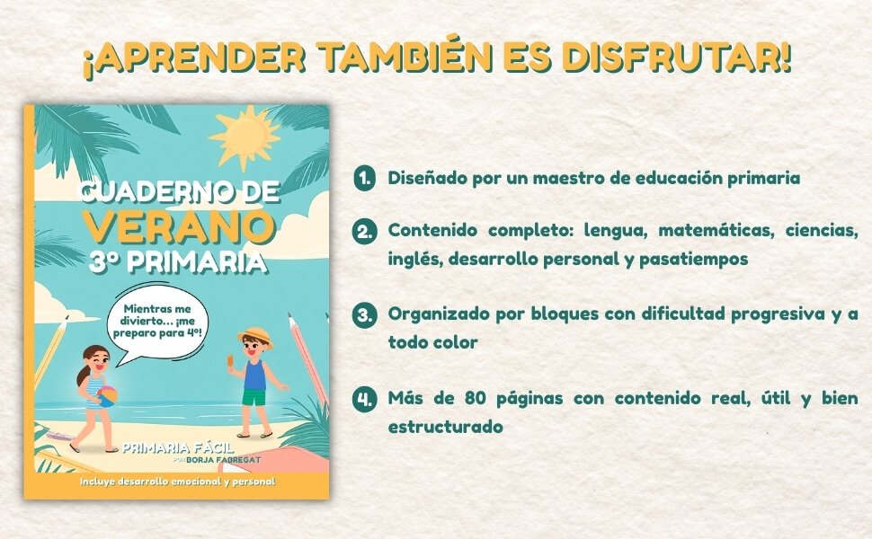 cuadernillo de verano 3º de primaria
