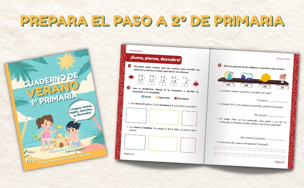 cuadernillos de verano 1 primaria
