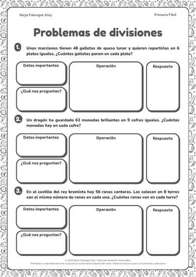problemas de divisiones 3 primaria pdf