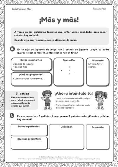 problemas matematicas 1 primaria pdf