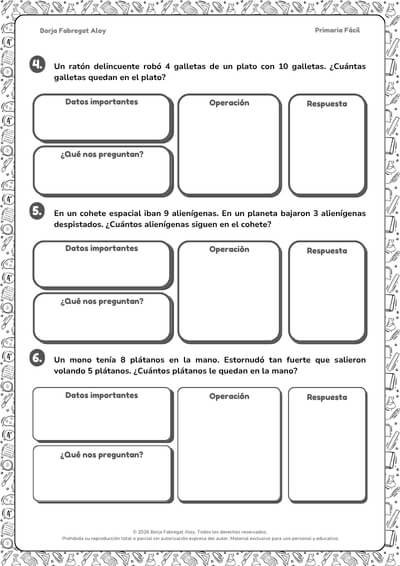 problemas matematicas 1o primaria
